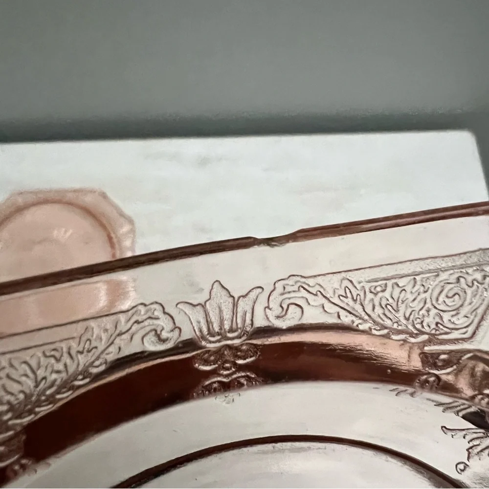 Vintage Pink Depression Glass Small Salad Plates/Dishes Mayfair and Princess - Picture 13 of 16